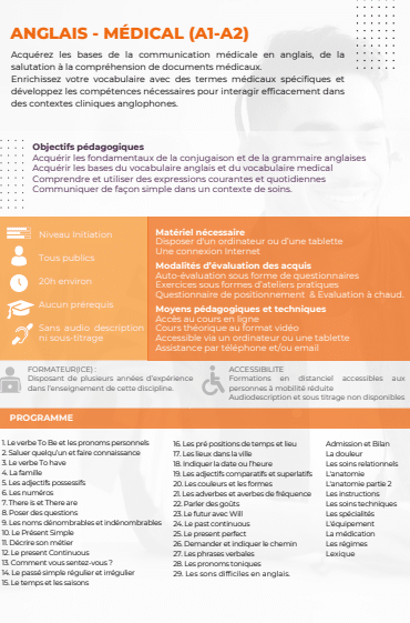 anglais medical 1